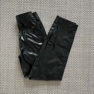 Wilfred black glossy vinyl pants